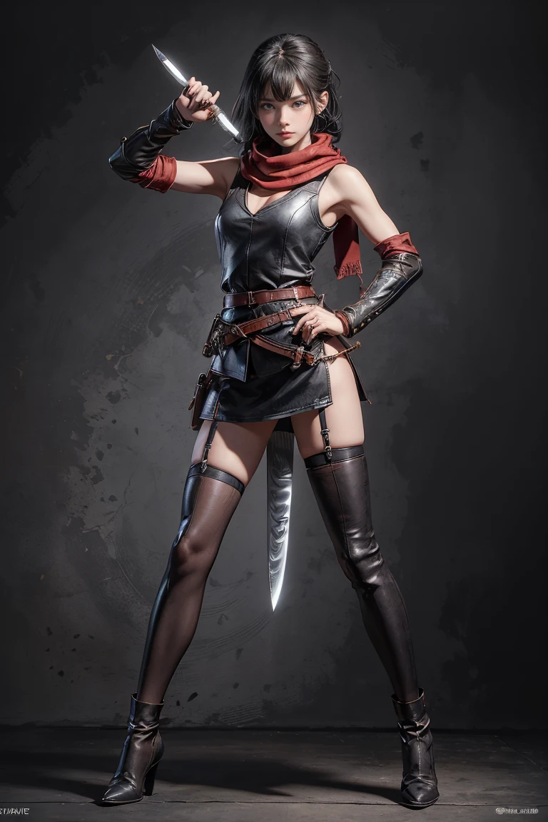 wearing red dress、Alafid woman holding gun, amazing designer substance, amazing designer, red biomechanical dress, subsurface scattering skin, amazing designer 3d rendered, cgsociety - w 1 0 2 4 - n 8 - i, Very detailed cgsociety, octane rendering, cg social trends, Succubus in tight skirt,ruins,City,shabby clothes。
