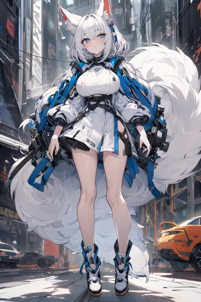Small, Extreme size differences, Stand on the city, Step on the audience, a giantess, in a sunbeam, Be red in the face, hyper HD, white stockings, systemic, White socks （Open the armpit：2.0）, Sweating in the armpits,There was blood on the ground，Blood adhesions，The socks were stained with blood，Destroyed buildings , no shoe, in a sunbeam, A view from below, Look up at the perspective, feet full of fog,A view from below, （Open your legs： 1.5）, The soles of the feet are stepping on the car, Lie down, in a sunbeam, Detailed leg up shot, 8K, super detailing, Best quality at best