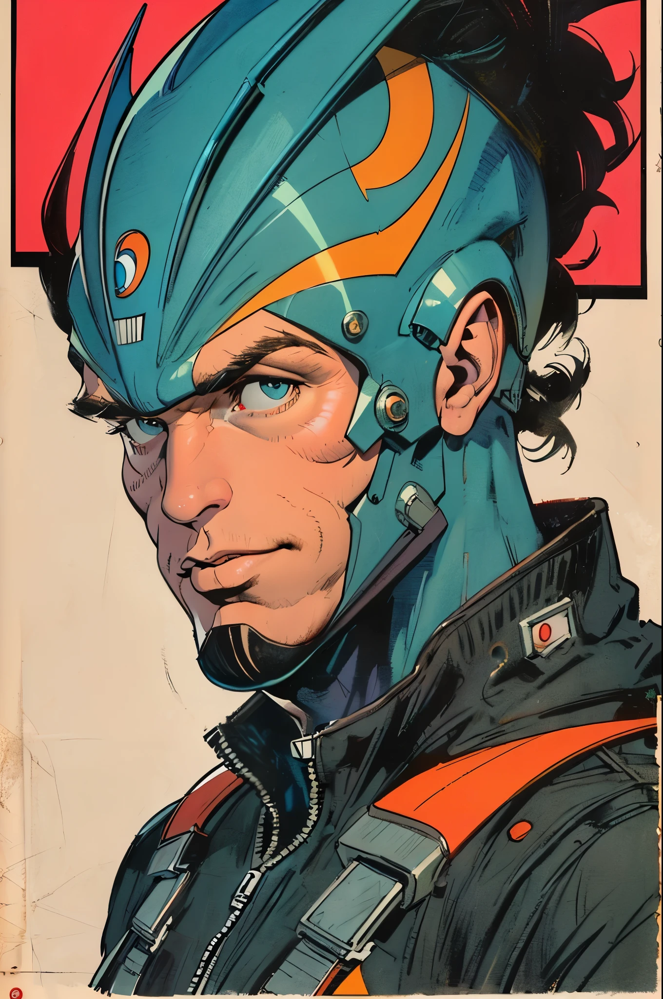 (((masterpiece,ultimate best quality))),(retro vintage movie poster),(((futuristic))),(((background: Incredibly Simple))),(ultravoyager stranger man)