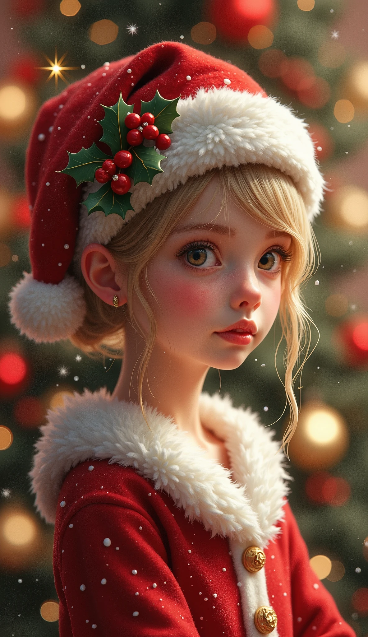 (masterpiece, top quality:1.2), 1 adult female, alone, Xmas real cute Beauty