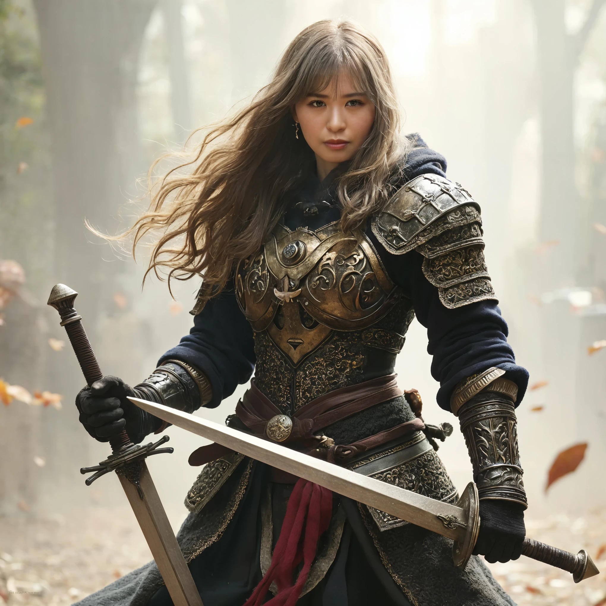 (Completely live action:1.37), (Amazingly realistic textures:1.37), (masterpiece, best quality:1.2), (8k uhd, 16k, 32k, ultra high res), amazingly realistic skin, amazingly realistic photo, superrealism, (photorealistic:1.37), (RAW photo), ultimately realistic, (ultimately realistic all details), (ultimately realistic all textures), super realistic lighting, super realistic shadow, (japanese girl:1.5), ((young face)), smiling, happy, super realistic face, ultimately realistic skin, ultimately realistic eyes, (mascara:1.35)ultimately realistic background, ultimately realistic detail up, kkw-ph1, GotouMaki, (Canon EOS R6, 85mm, 1/200s, f/5.6, ISO 1600), (tattoo), (knight armor:1.37), (sel-frame glasses), (blue eyes:1.2), (silver hair:1.3),