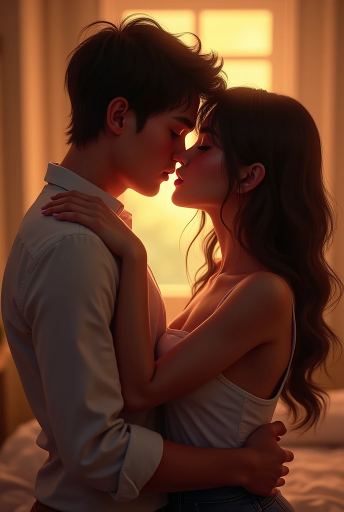 Boyfriend and girlfriend Kiss but not showing their face