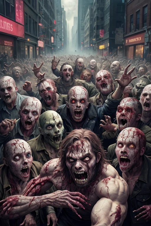 (A bunch of zombies)
(Rushes over quickly)