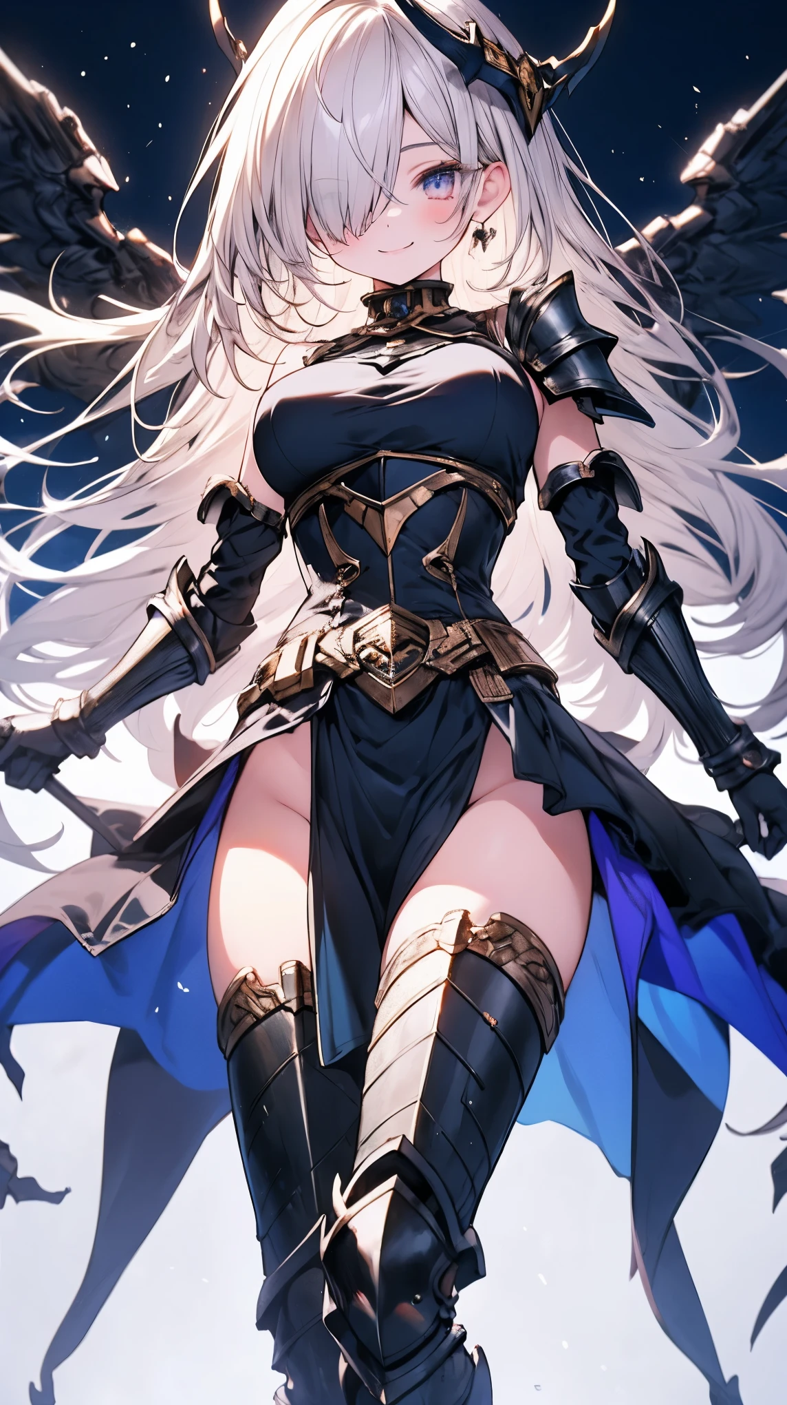 4k,High resolution,one woman,cream hair,long hair,Braid,blue eyes,big breasts,black leotard,knight armor,dragon decoration,long sword,medieval castle