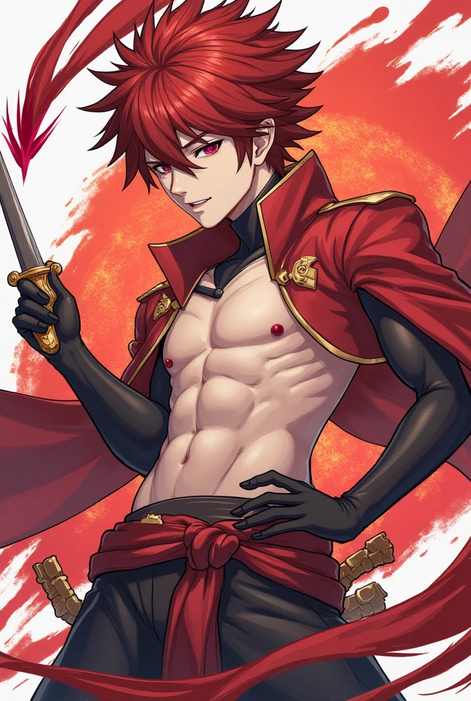 Devil boy, anime, shirtless, 