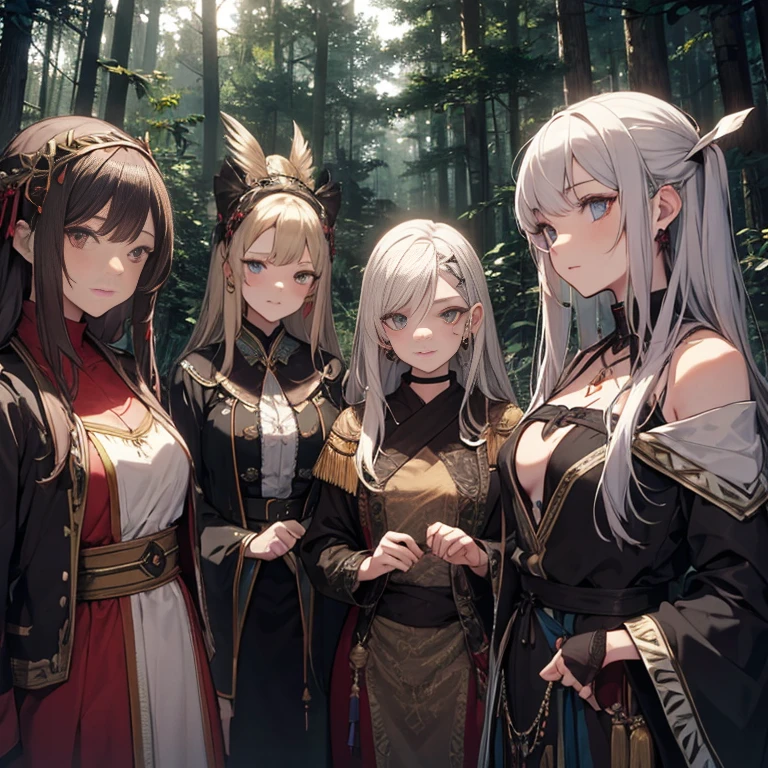 (masterpiece:1.2, best quality), (finely detailed eyes and detailed face:1.2), (scenery :1.2), (extremely detailed CG, ultra-detailed, best shadow:1.1), ((depth of field)), beautiful concept illustration, (illustration:1.1), (extremely fine and beautiful:1.3), (perfect details:1.1), (3 girls), perfect hands, long wavy hair, (princesses),shirtlift, bra (3 different girls), (public lake:1.1), (?????????)