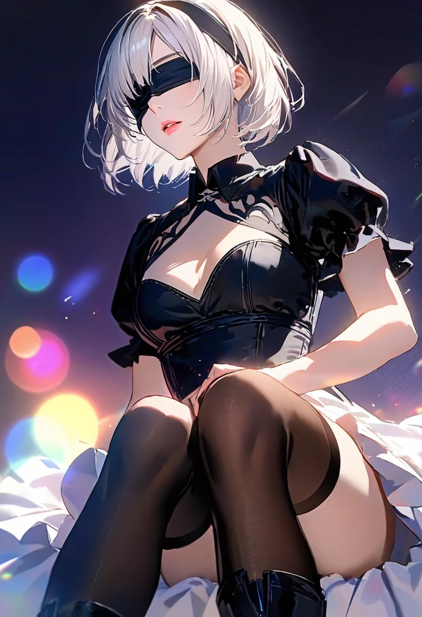 Super masterpiece、vivd colour、colourfull、One woman's face and a laughing cat next to it、((Cute cat in clothes)),Anthropomorphic representation, Rich colors, exquisitedetails, (masutepiece,Best Quality:1.5), (Butterfly exquisite CG), (High resolution:1.5)、(deep dark green eyes、Sapphire green eyes、round and large eyes)(Raise the corners of your mouth and smile、Open your mouth a little、lipgloss)、(short silver hair、fluffy hair)、(the background is the universe、shine)、Black rubber bodysuit with zipper、