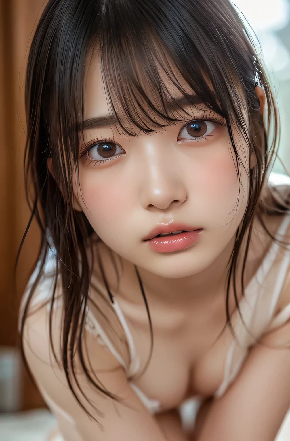 nsfw, nude, nipples, pussy, whole body, black hair, cool expression, full body:1.4, spread legs, (Clear Eyes:1.4), ( so cute:1.2), (Highly detailed face and skin texture:1.4),(Alone:1.3), best quality ,masterpiece, super high resolution,( photorealistic :1.3),( 8K Ultra HD , RAW photos:1.2),35mm Lens, debt/1,( detailed eyes :1.2), double eyelids,