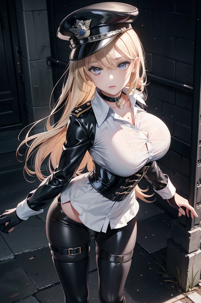 ((foto de corpo inteiro))((foto realista)) Tacticool, uma mulher, solo, (colete: 1.2), militar, 8k, high-res, obra-prima, melhor qualidade, (headpe: 1.3), pele finamente detalhada, transparent black bra, tattoo, skirt.