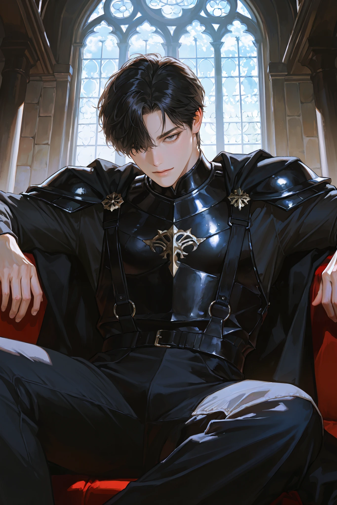mature male , handsome, lying, 헝클어진 black hair, 1 man , Dark circles under the eyes , short hair, male focus, handsome man, Thick painted , Korean cartoon style , semi-realistic art , semi-realistic art style, expressive brushstrokes with both arms , vibrant brushstrokes, Impressionist Paintings , realistic skin , realistic hair , Realistic details, Photorealistic , high detail , natural curly hair 1 boy, portrait, alone, Woman with big boobs , Looking at the Audience , black hair, 헝크러진 short hair, Closed mouth, ( Maturity male, Maturity :1.2) , high resolution, dark face, coppery skin, Alone, 1 man, old movie filter lying, short hair, dark dark hair, male focus, handsome man, thickly painted, Semi-realistic art , Semi-realistic art style, expressive brushstrokes, vibrant brushstrokes, impressionistic painting, realistic skin, realistic hair, realistic details, photo-realistic, high details, natural curly hair, Wearing a dark black cloak, pale black armor ,
1 male, adult, mature face, beautiful, 짧고 헝클어진 black hair, clear and clear eyes , handsome, tall, nobility, Black clothing , tranquil, Arrogant , medieval fantasy, medieval castle background, overall design , ( soft coloring , dynamic shading ) ( very high resolution , high resolution, ultra Detailed , original character covering one eye , HDR), (( top quality)), ((masterpiece)), ( Detailed ), (( top quality)), ((masterpiece)), ( Detailed ), (( top quality)), ((masterpiece)), ( Detailed ),