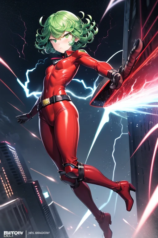 Very detailed, clear, beautiful body, Beautiful nose, Beautiful character design, perfect eyes, perfect face, very high, 4k, Beautiful legs, perfect legs, good hand, perfect hand, Masterpiece, best quality, haveรายละเอียดสูง, illustration, nonsense, perfect anatomy, street fighter, doll set, Chadaloo Doll, doll set, expressionless, empty eyes, look at viewer, red gloves, Emotionless, black Latex, corruption, mind control, female warrior, full body, hypnotized, ความมึนงงที่ไม่haveความสุข, full body suit, Ribbed bodysuit, Both arms are at the sides., obey, perfect woman's body, extremely glossy Latex, hypnosis, Hipnolora, empty eyes, mind control device, Poses, give up_Pose, slave, standตัวตรง, stand, stand at attention, have, necktie, belt, Latex, Ribbed bodysuit, thigh high, garter belt, fighting posture, Extend your right arm away from your shoulder into the air with your hand straight., soldier, thigh boots, 1 girl, hair accessories, a green hair, long hair, green eyes, (((Pixel Perfect, perfect detail))), alone, 1 girl, Rydia, Final Fantasy IV, Green coat