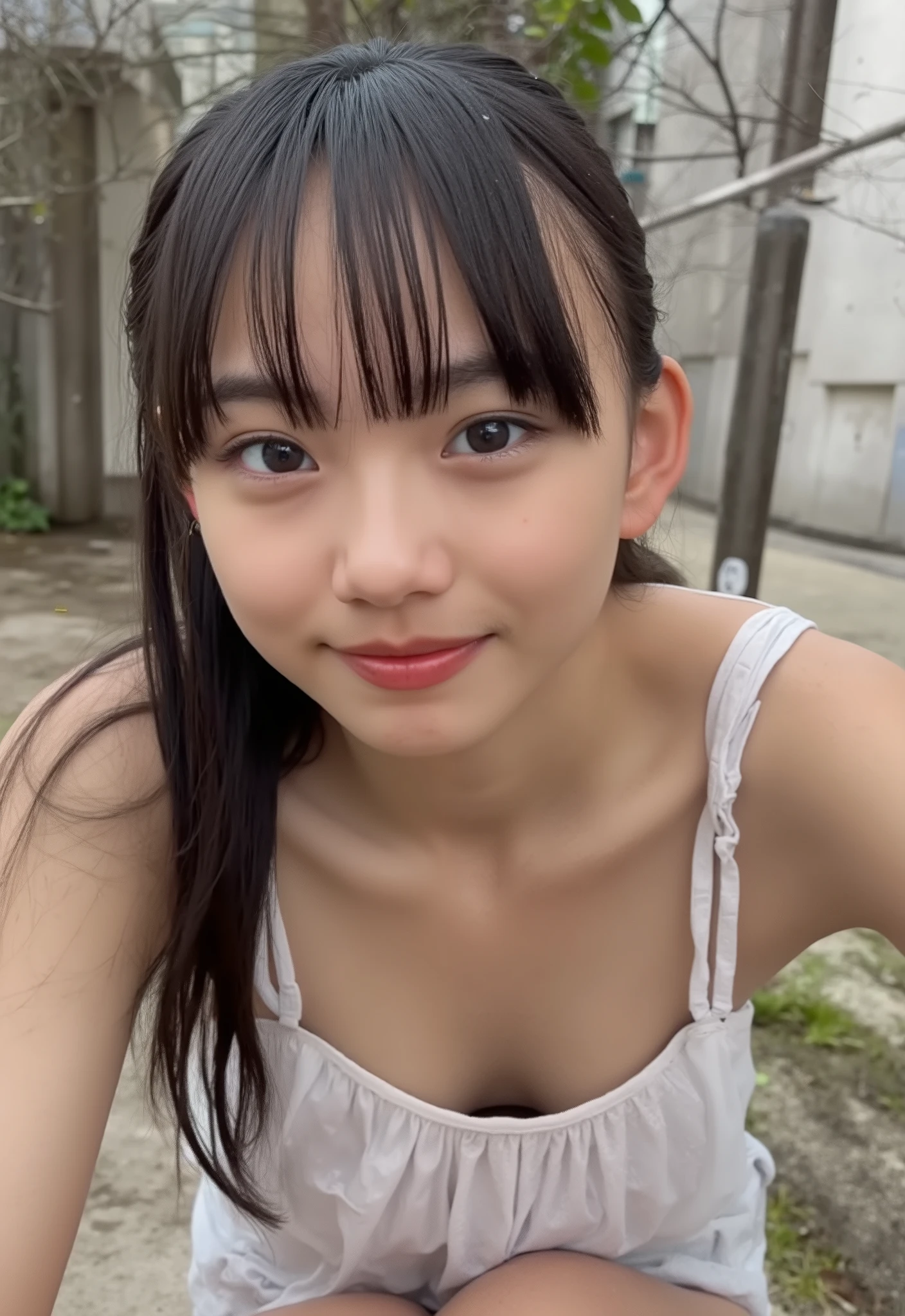 ((smile))、Confused、RAW Photos、(((究極の肖像画masterpiece)))、((世界で一番かわいいgirl:1.9))、UHigh resolution, retina, masterpiece, Accurate, Anatomically correct, Textured skin, Super Detail, Attention to detail, high quality, Awards, 最high quality, High resolution, 1080P, High resolution, 4K, 8k, 16K、blue sea、Wide sky、deep sandy beach、girl、１people、cute、8k,masterpiece,Japanese,9-year-old girl,from the front,とてもcute:1.3,smile,Innocent face,Calm Eyes,Childish,Small breasts,T-Shirts,Short sleeve,Short skirt,semi-long,noon,bright,One cherry blossom,Beautiful shaved pan:1.2,Nipples pumping:1.1,beautiful pussy line,(((perfect pussy, pussy Close-up:1.3))),(((Close-up selfie of just the vagina:1.2))),

