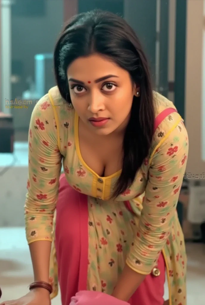 Day scene, full body photo of a plus sized 45 year old indian with a man from top view, (Masterpiece, Best Quality, High Resolution), office Background, (cum Splash on her breasts and nipples, cum Splash on her face, Splash of cum, cum Splash on her blouse, cum Splash on her eys), Sweet 25 year old South indian women sitting on her knees in a crowded party hall with a man, hour glass body red lips, silver colour silky gown, lightly makeup,ultra realistic, realistic, look at viewer (cinematic:1.3), intricate details,