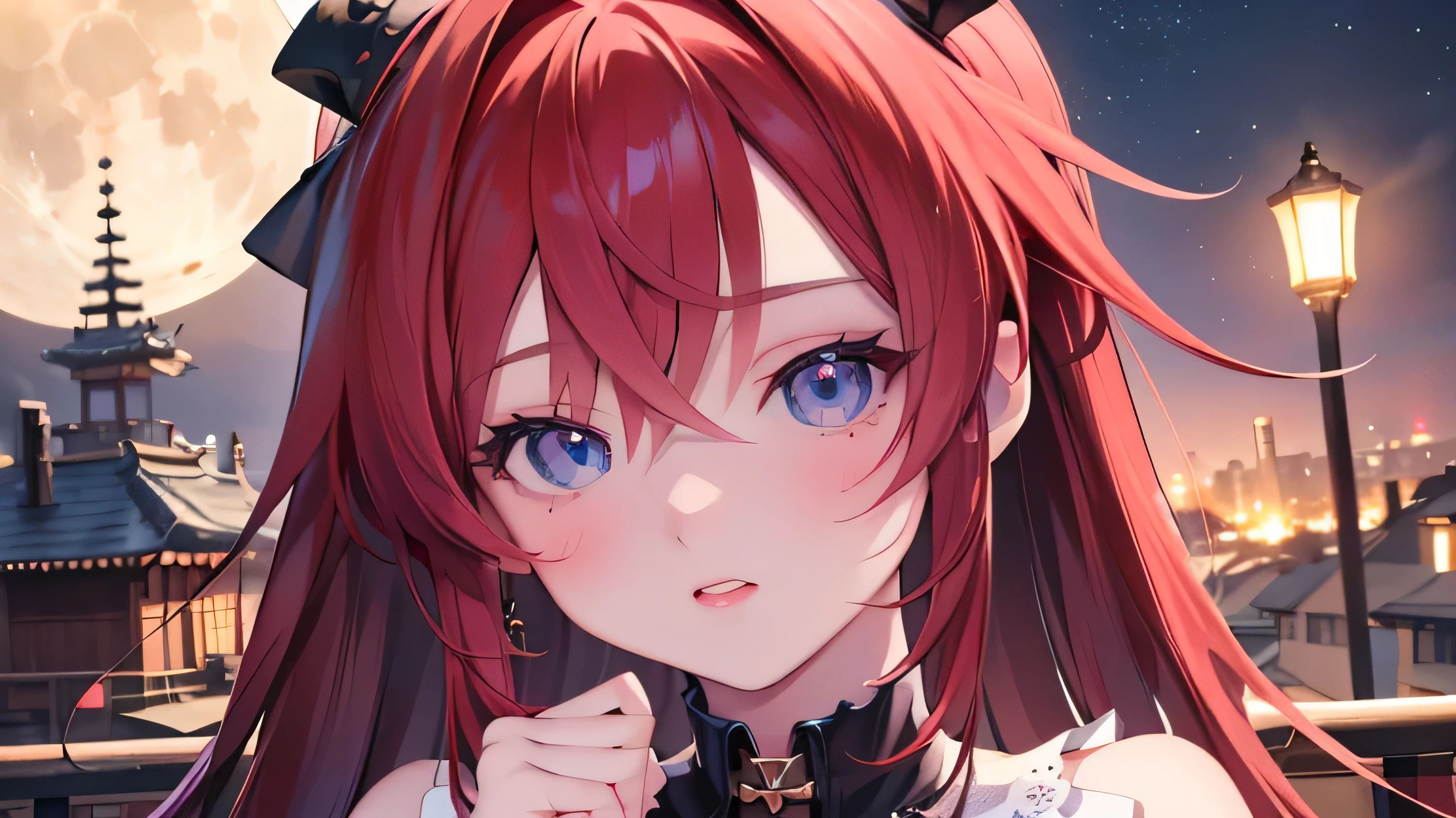 ((最 High Quality )), ((Masterpiece)), ( Details), 1 Girl, 8k resolution, is very detailed, High Quality , 1 Girl, beautiful Japanese woman,18 years old, , Detailed face, one woman, terrace, Moon, beautiful, lingerie