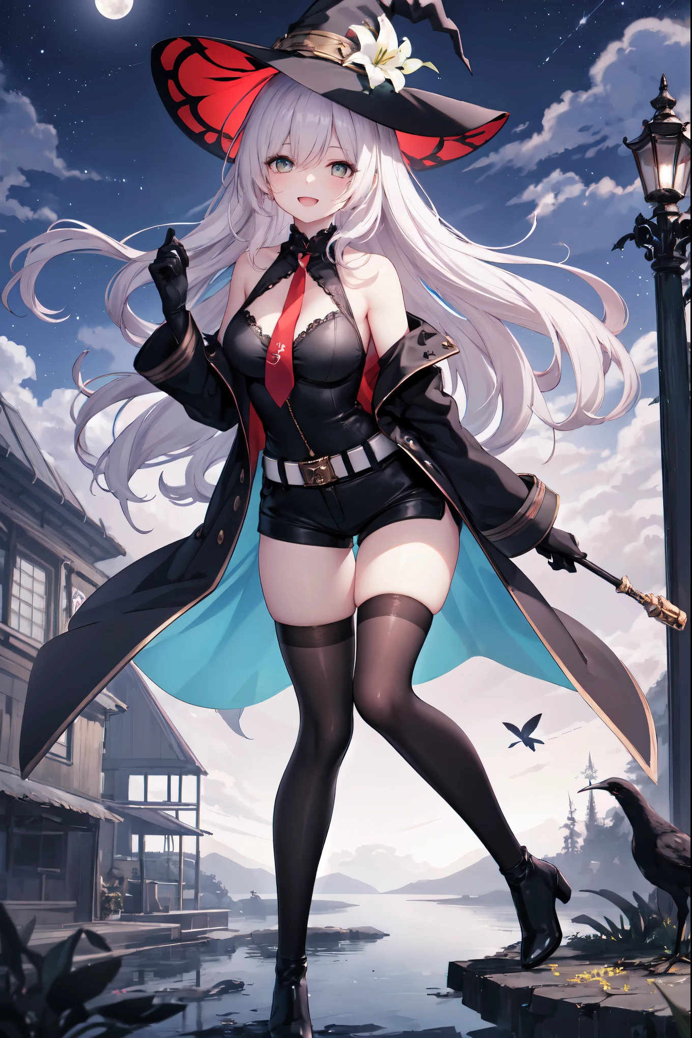 (1girl:1.3), Masterpiece, Best quality, amazing beauty, [[3D]], 4K, absurdres, finely detail, super detailed eye, perfect anatomy, official art, cinematic lighting, BREAK, A playful girl resembling an old umbrella with one large eye and a long tongue. She has a single leg and bounces around happily.