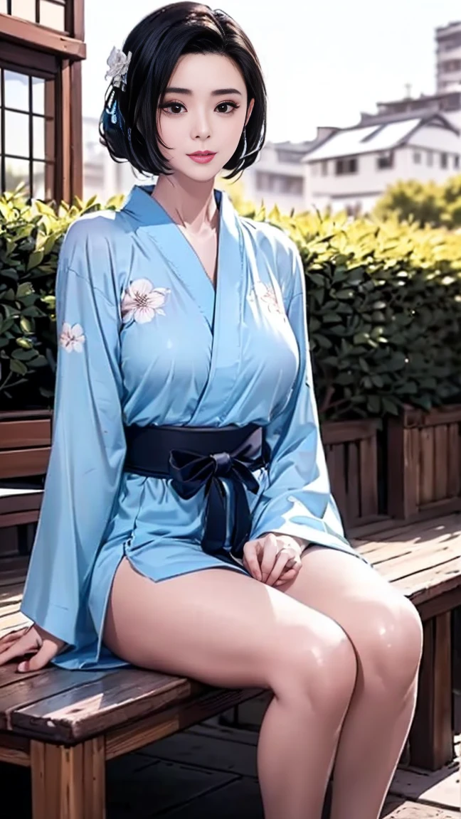8K, highest quality, (beauty of pubic hair)、High resolution, realistic, real person、Bench in hot spring town at night、I'Iはベンチで酔っていた, I close my eyes and fall asleep.、drunk, Her legs are wide open.、Underwear is visible.、Yukata at a hot spring inn、beautiful feet、high heels、(grasp the sake bottle)