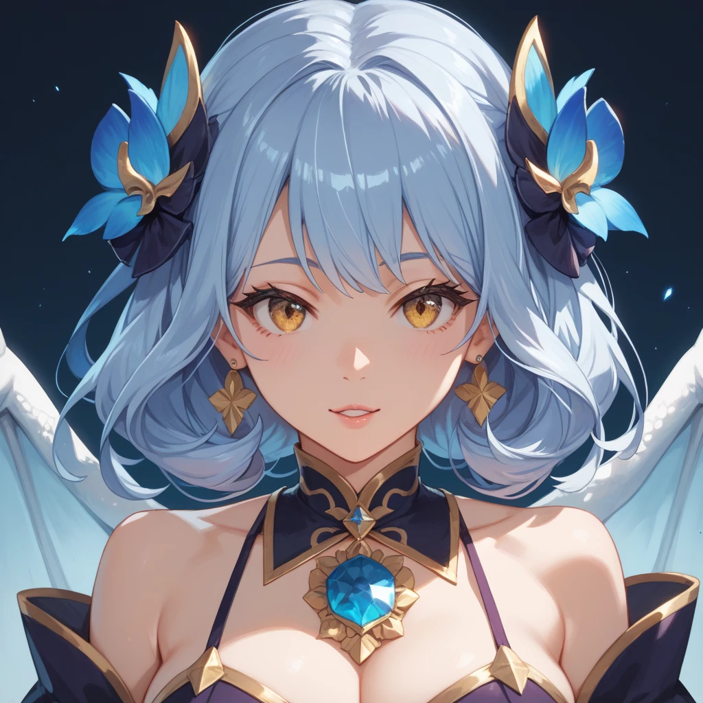(Ashenhardt style:1.4), Masterpiece, Best quality, High quality, one girl, moth girl, crazy smile, visible canine, big black moth wings, Psychedelic, hight resolution, hightly detailed, ray tracing, butterfly antenna, white hair