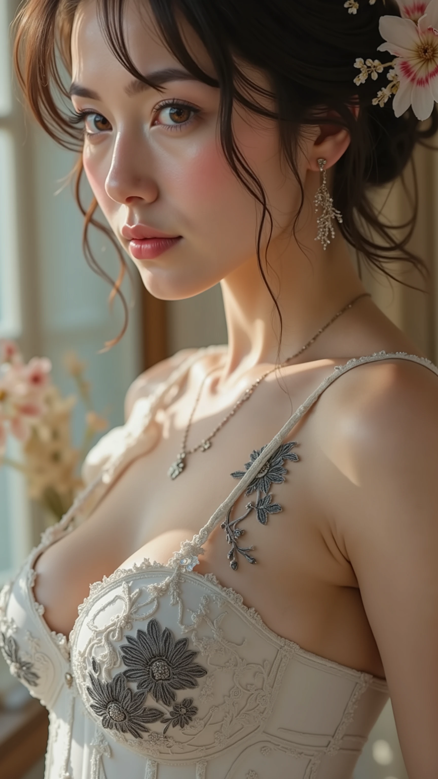 (girl, 20th Generation, alone, Japan Idol Girl)、Woman sleeping on bed、Close ~ eyes, (かわいいgirl), Long ponytail, Black Hair,Gentle big eyes、 double eyelid,Cute Girl
((Bra Top, lingerie, race, See-through、dark blue)),
The gaze looking at me,Midnight、Dark Room、indirect lighting、
(Neckline:1.2), 
Soft Light, (8k, RAW Photos, highest quality, masterpiece:1.2), (Realistic, photo-Realistic:1.4)	