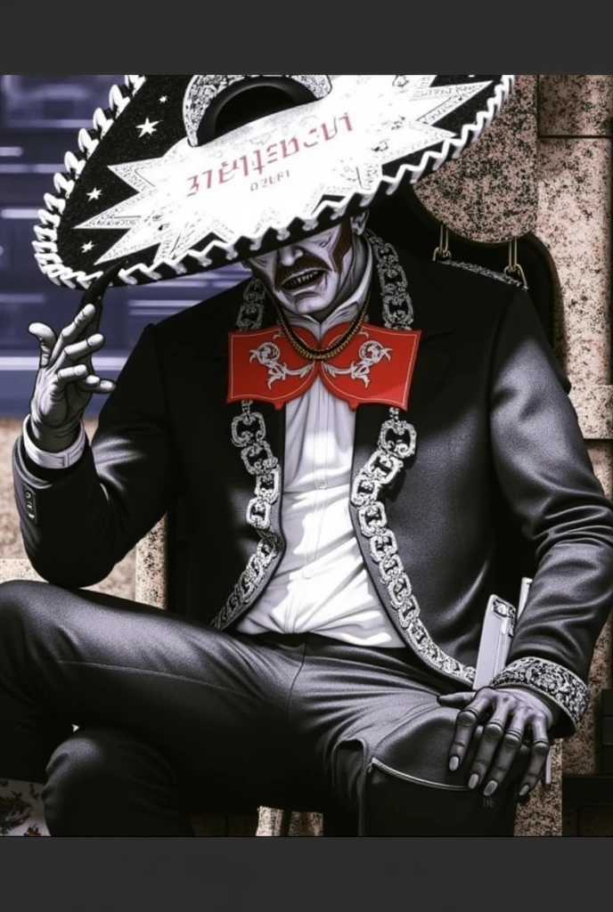 menino fantasiado de caveira