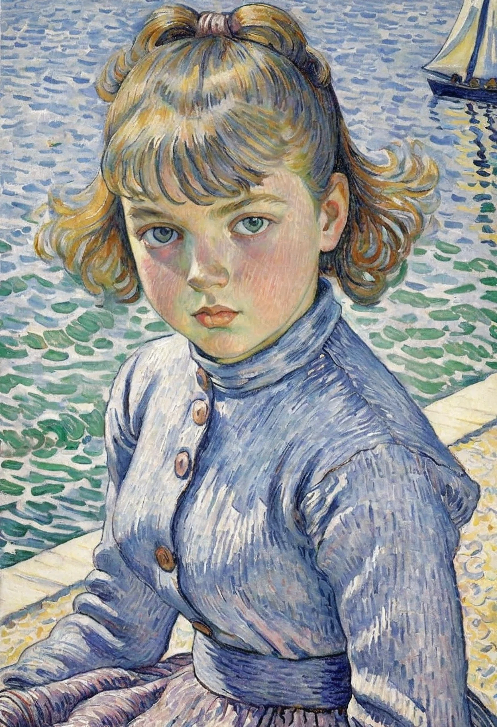 young girl, творческая импровизация (Created by Paul-Signac)