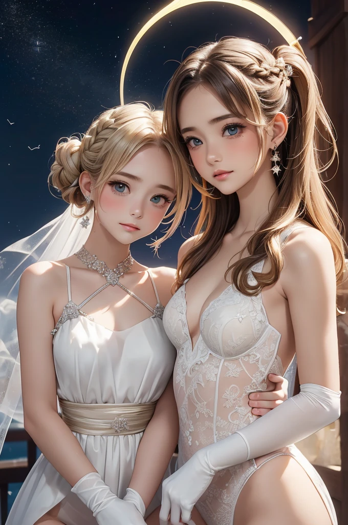 Two Woman, White, masturbation