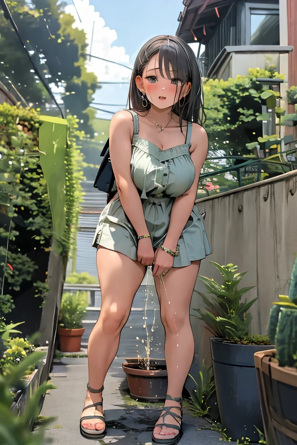 Idol, Remote Vibration Machine, pussy juice, orgasm, In front of the audience, Sit on the spot