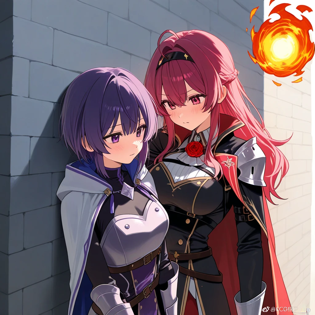 She's a little petite and、has a slender physique. She has long red curly hair and a scrunchie behind her. She wore a black military uniform with a scarf around her neck.、I have a yellow shoulder bag on my back. Tight mini skirt, Blue tights and long boots.
