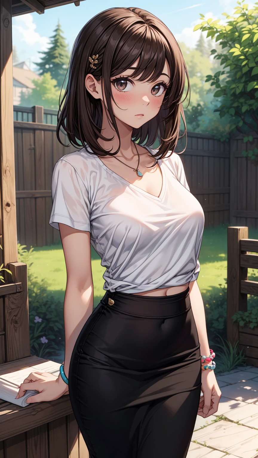 realisticlying、girl with、Outdoor Fashion、Autumn leaves Autumn leaves、Beautiful ginkgo tree、Slightly larger breasts with an emphasis on cleavage、Sexy Posing、Nature views
