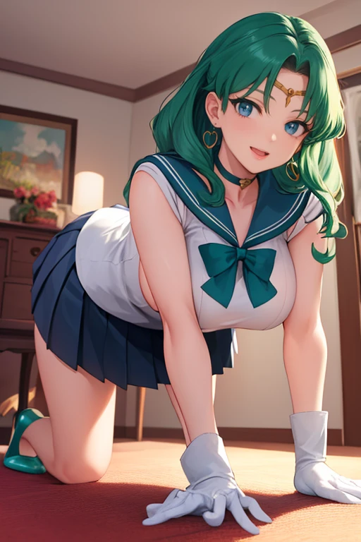 (La Highest quality,High resolution,Very detailed,Actual),Ariana Grande,One Girl, Sailor Neptune, (Sailor Warrior Uniforms:1.4), Dark green hair, Medium Hair, Supplicant Skirt, Earrings, (白いElbow hand pockets:1.4), gem, Center of chest, Dynamic Background, Dynamic posture, High heels,More detailed 8K.Unreal Engine:1.4,超High resolution,La Highest quality:1.4, Realistic:1.4, Skin Texture:1.4, masterpiece:1.8,masterpiece, Highest quality,Object Object], (Detailed facial features:1.3),(Great hands),,(White knee-high boots: 1.4), choker, (White gloves:1.4), choker verde, Elbow hand pockets, gem, Earrings, Green Skirt, Green Hair,(Sailor Neptune:1.4),(Half Body:1.4) ,(Hand Detail:1.4 ), ,( Cyberpunk 2.1),( Beautiful green eyes ), ((Spread your legs:1.5)), ((Spreading pussy:1.5)), From the knee up, Sitting, Raise your knees, Raise your arms above your head, lyingu on bed