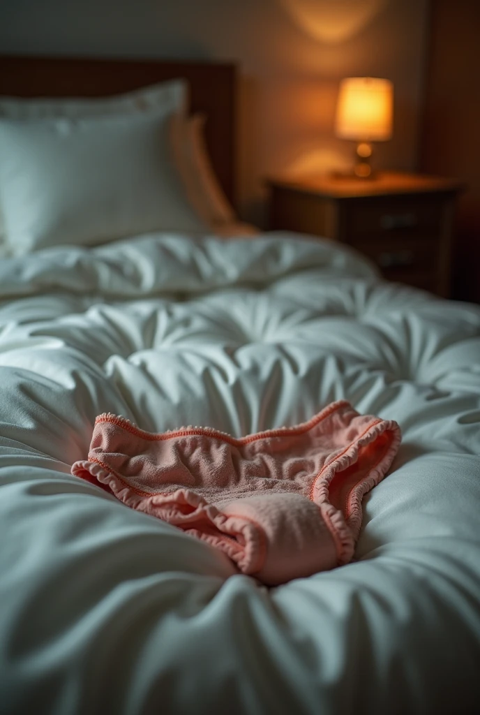 hotel, background, pink background, in the bedroom, with a bed, at midnight, from above, darkness, macro shot