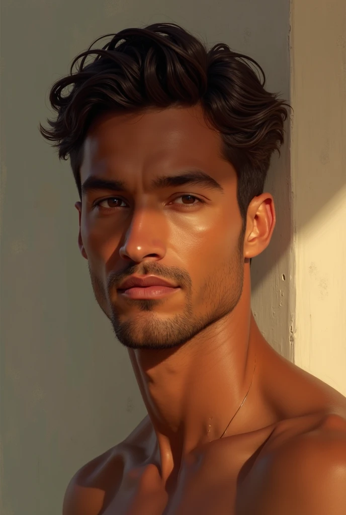 Draw me an Indian naked guy, slim y
