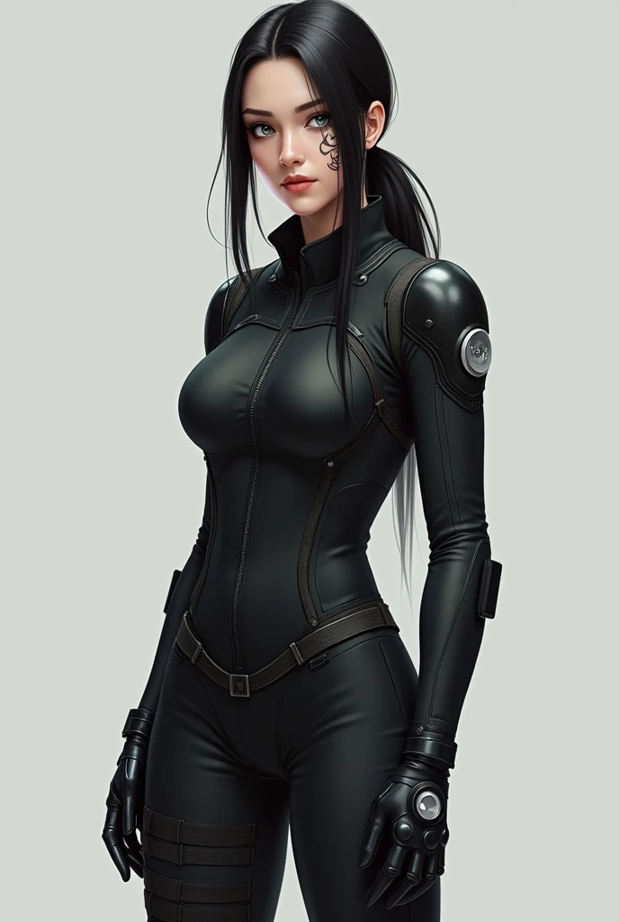 solo, super fine photo, portrait Unreal Engine 5 8K UHD of beautiful and mature girl, gorgeous, black ponytail hair, black color scheme skin tight futuristic latex battle bodysuit, zipless, latex glove, latex belts, cyberpunk design, futuristic female soldier, motorcycle full face helmet, beautiful make up, cyan neon light details, best quality, masterpiece, official art, unified 8k wallpaper, super detailed, sharp focus, dynamic pose, body parts, no extra limbs, precisely ???????