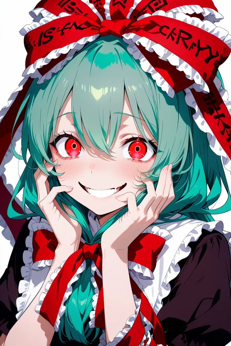 ((Kagiyama Hina))、(( crazy smile ))、(( is crazy))、((Red eyes))