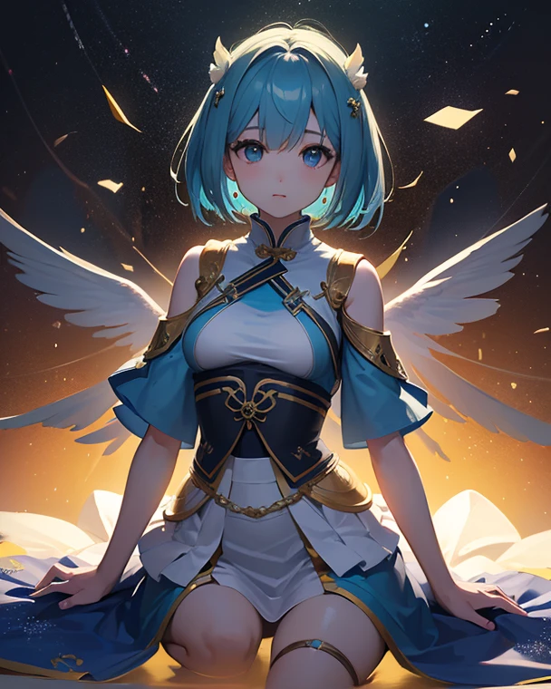 she is a very muscular princess. She is very large and tall, green skinned, and wears dark-blue boots decorated with some type of symbol. Originally, the boots had yellow stars. Afterwards, the boots have light-blue hearts, but in "Princess Monster Wife," the hearts are yellow. She has a small yellow crown on her head. She usually carries a dumbbell and works out her arms. In the episode "To Cut a Woman's Hair" it is revealed she has a deep masculine voice. Her hair is short with two heart-shaped buns on each side of her head; she claims she doesn't make her hair beautiful so people will notice her muscles instead. Her crown, skirt, hairstyle, boots, and lips were redesigned after her cameo in "What is Life?" and she no longer has visible veins, which were part of her original design. SPARKLE; GLITTER
