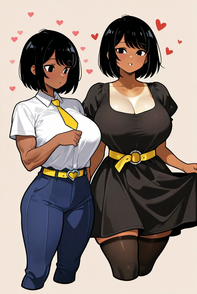 three extremely fat and large women hugging, huge bust, 300 pounds, black pants, massive stomach, lovehandles, smiling, bbw, plus size woman, belt, obese, hand on shoulder, wearing a baseball cap, black sweater, black jacket, voluptuous body, leaning backwards