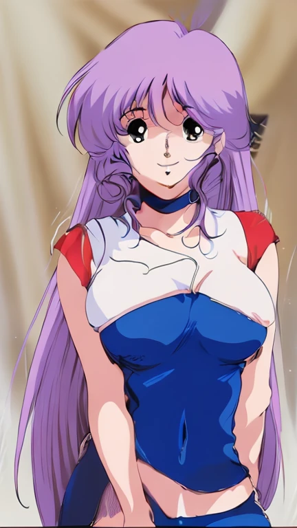(((Best Quality, high resolution)))),((Best Quality,8k,Masterpiece: 1.3)),((hyper realistaic front portrait looking at viewer )),((retrato de Shampoo, Ranma 1/2)),((Shampoo, Ranma 1/2)),((Best Quality, high resolution)),sniper aiming ((((Shampoo )))),Shampoo, purple hair, long hair, (red eyes), Hair bun, one piece swimsuit spandex blue, smile, upper body, open clothes, forest, night,(((Shampoo, Ranma 1/2))), using a ((blue spandex swimsuit)), bun head、purple , ((blue spandex swimsuit)),wide hair, double tail,Subjective and sensual pose