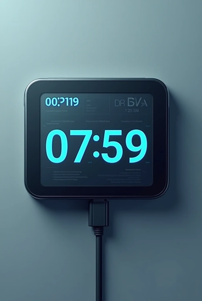 Animated, A countdown timer on the 5-inch TFT screen, showing the remaining charging time.