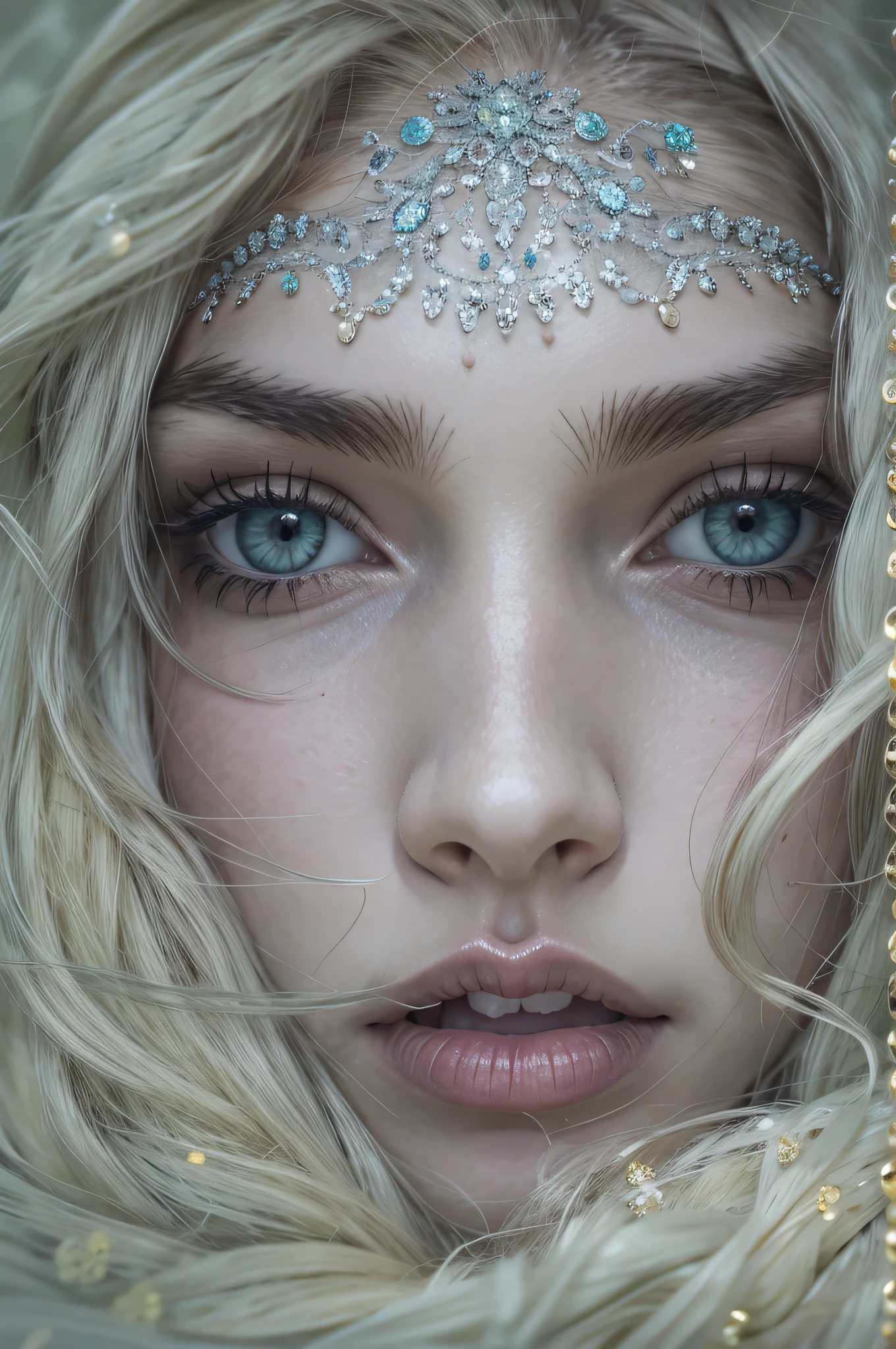 mermaid, girl, old wood ship, dark water, sharks, beautiful detailed eyes, beautiful detailed lips, extremely detailed eyes and face, long eyelashes, underwater, ocean, fantasy, cinematic lighting, dramatic lighting, moody, dark colors, deep ocean, bioluminescent