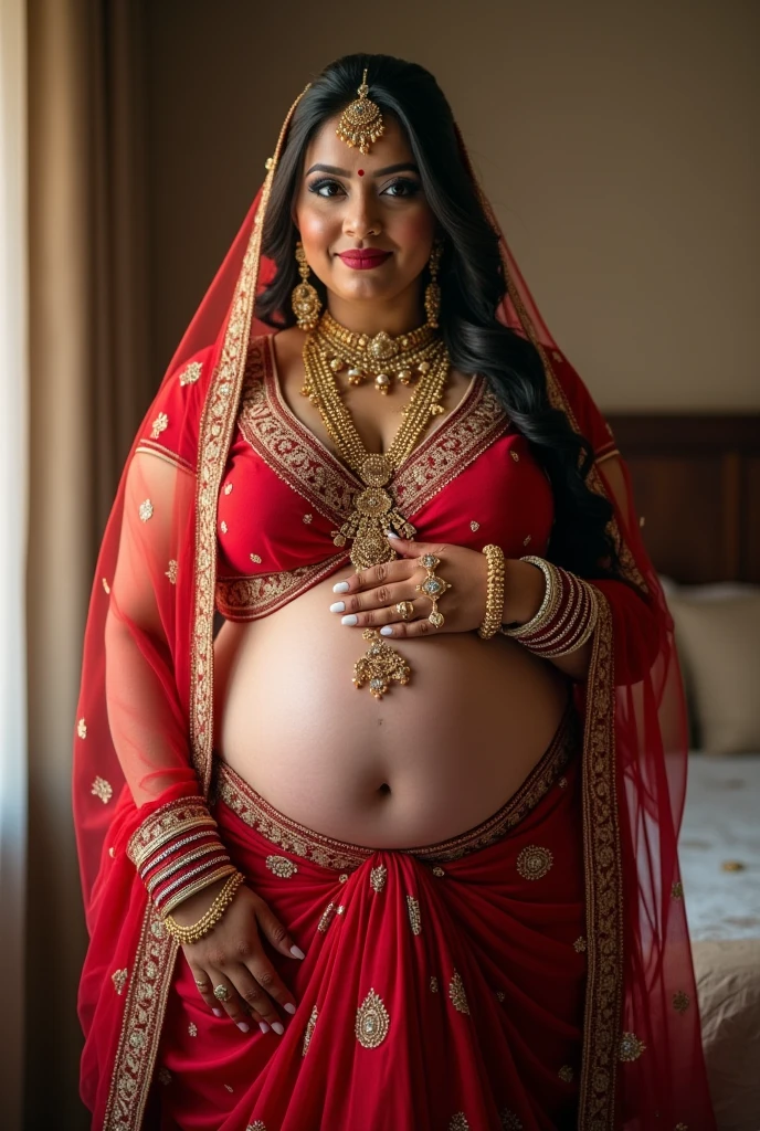 Beauty full indian vabi in sarii with big boobs in bra