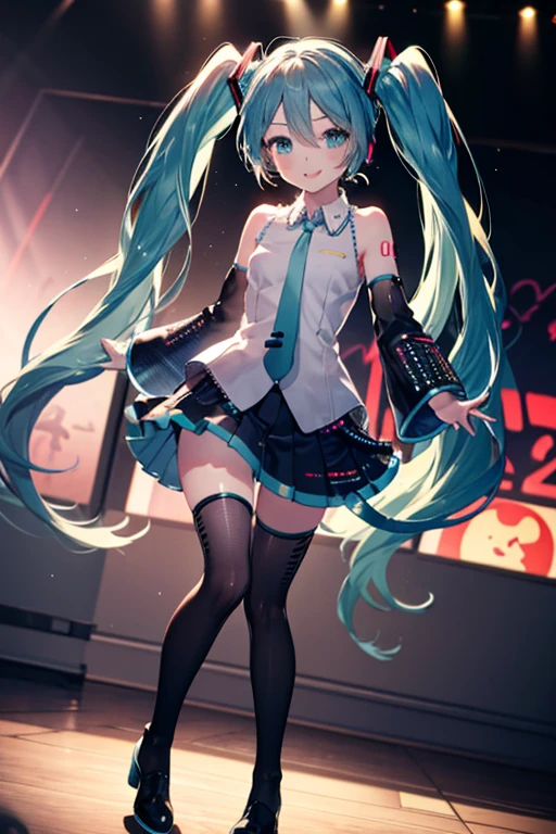 One guy,Big breasts Hatsune Miku,The color hair,Classroom,校服,white stockings,the night,The golden ratio of figure,8K,