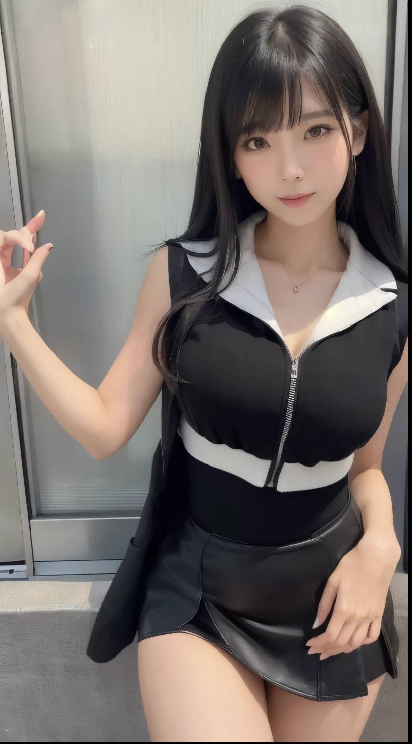 1girl, black hair, black eyes, high quality, ultra detailed, masterpiece, realistic,clothes