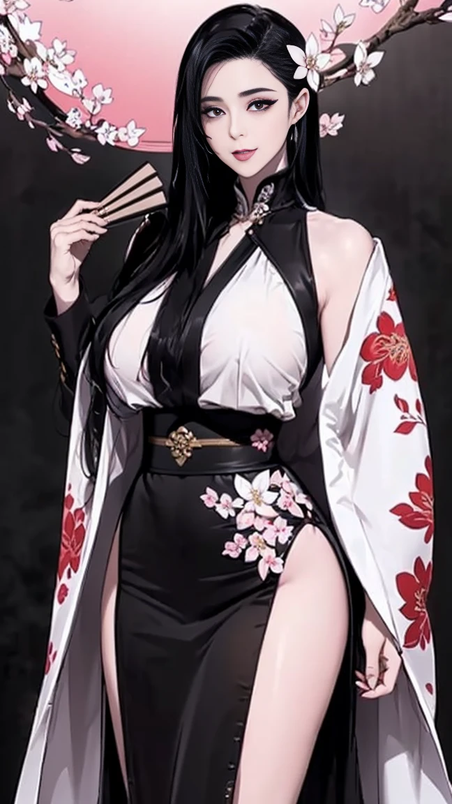 samurai girl, oriental, korean, black hair, straight hair, kpop idol, detailed, 1 girl, beautiful, 8k, artwork, ultra realistic, kimono, no pants, no pants, open legs, panties, panties appearing, white panties, upskirt, cameltoe, thong, nsfw, pantyshot,