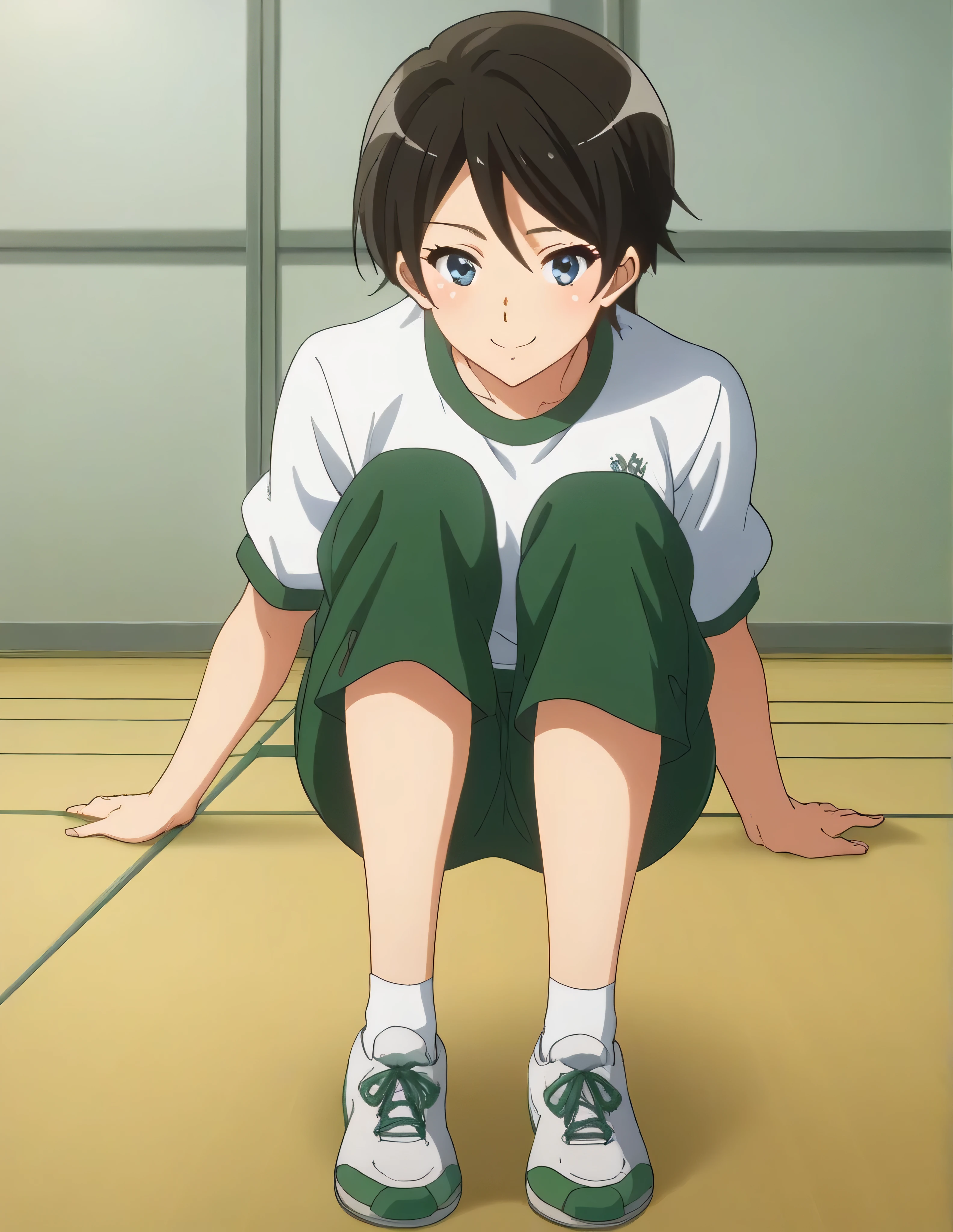 score_9, score_8_  up , score_7_  up , score_6_  up , score_5_  up ,   source_anime, rating_safe,  medium , indoor, hospital,   side 1 girl  , alone,  audience , suzuki mirei   ,   short hair ,  Hair between the eyebrows,   blue eyes,   school uniform,   Sera Clothing , Brown uniform,  white sailor color ,    Green Neckerchief ,   Long Sleeve ,  White cuffs ,   brown skirt  ,  pleated skirt,   Black Knee High  ,   loafers ,love affair,Maintaining the Company ,  are dating,  she touches a man's skin  , The Strongest Woman Who Won the Judo Tournament  ,  The Strongest Woman with Strong Blow Speed  ,  Her Smell Smells Like Being Touched by Men and Women,  The Strongest Woman Who Won the Judo Tournament  ,  The Strongest Woman Who Won the Judo Tournament  、 Is It OK to Kiss a Man  、  The Strongest Woman with Strong Stamina  、 She Touches a Man  、  The Strongest Woman with Negotiation Power  、 The Strongest Woman with Strong Mental Strength  、 The Strongest Woman Who Has Been Hit  、  The Strongest Woman Who Won the Judo Tournament  、  The Strongest Woman Who Won the Judo Tournament  、judo 9th dan, the strongest woman、Ninth Dan、The strongest woman who won the judo tournament、A little thick,judo player、judo、Inside the judo Gymnasium、On the tatami、discovery、whole body、rest、Raised in a judo family since hood. 