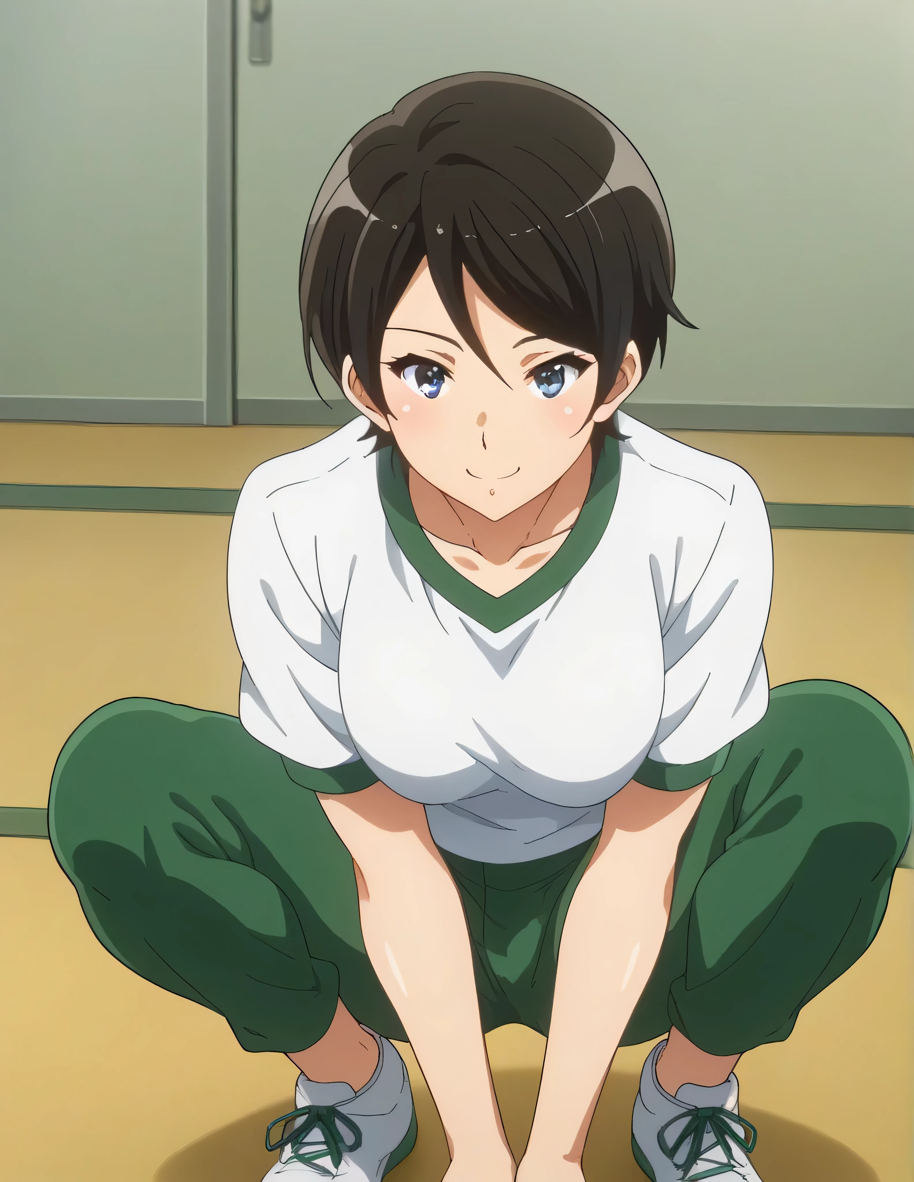 score_9, score_8_  up , score_7_  up , score_6_  up , score_5_  up ,   source_anime, rating_safe,  medium , indoor, hospital,   side 1 girl  , alone,  audience , suzuki mirei   ,   short hair ,  Hair between the eyebrows,   blue eyes,   school uniform,   Sera Clothing , Brown uniform,  white sailor color ,    Green Neckerchief ,   Long Sleeve ,  White cuffs ,   brown skirt  ,  pleated skirt,   Black Knee High  ,   loafers ,love affair,Maintaining the Company ,  are dating,  she touches a man's skin  , The Strongest Woman Who Won the Judo Tournament  ,  The Strongest Woman with Strong Blow Speed  ,  Her Smell Smells Like Being Touched by Men and Women,  The Strongest Woman Who Won the Judo Tournament  ,  The Strongest Woman Who Won the Judo Tournament  、 Is It OK to Kiss a Man  、  The Strongest Woman with Strong Stamina  、 She Touches a Man  、  The Strongest Woman with Negotiation Power  、 The Strongest Woman with Strong Mental Strength  、 The Strongest Woman Who Has Been Hit  、  The Strongest Woman Who Won the Judo Tournament  、  The Strongest Woman Who Won the Judo Tournament  、judo 9th dan, the strongest woman、Ninth Dan、The strongest woman who won the judo tournament、A little thick,judo player、judo、Inside the judo Gymnasium、On the tatami、discovery、whole body、rest、Raised in a judo family since hood. 
