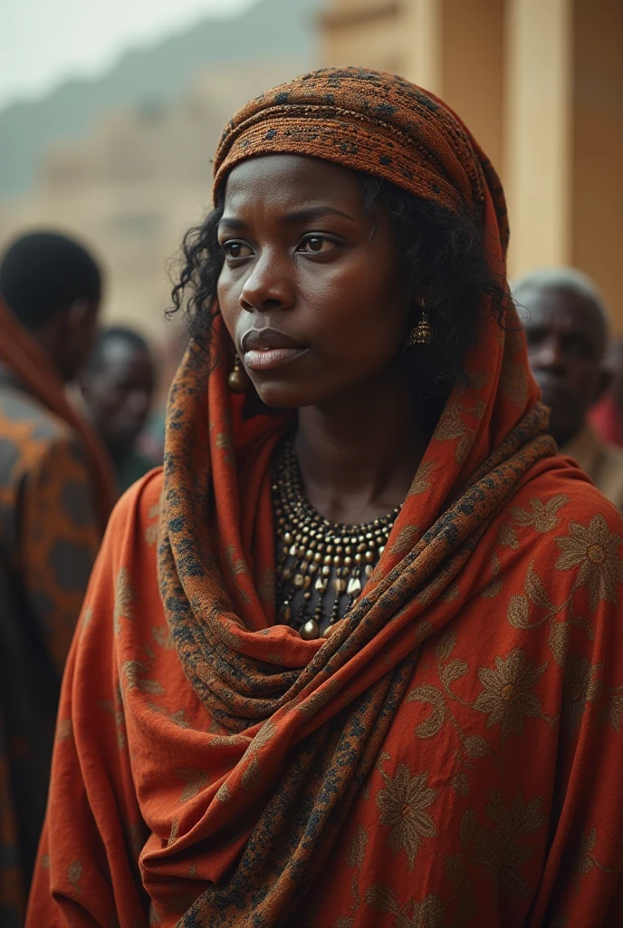 Belle camerounaise triste, femme d'affaire, moderne