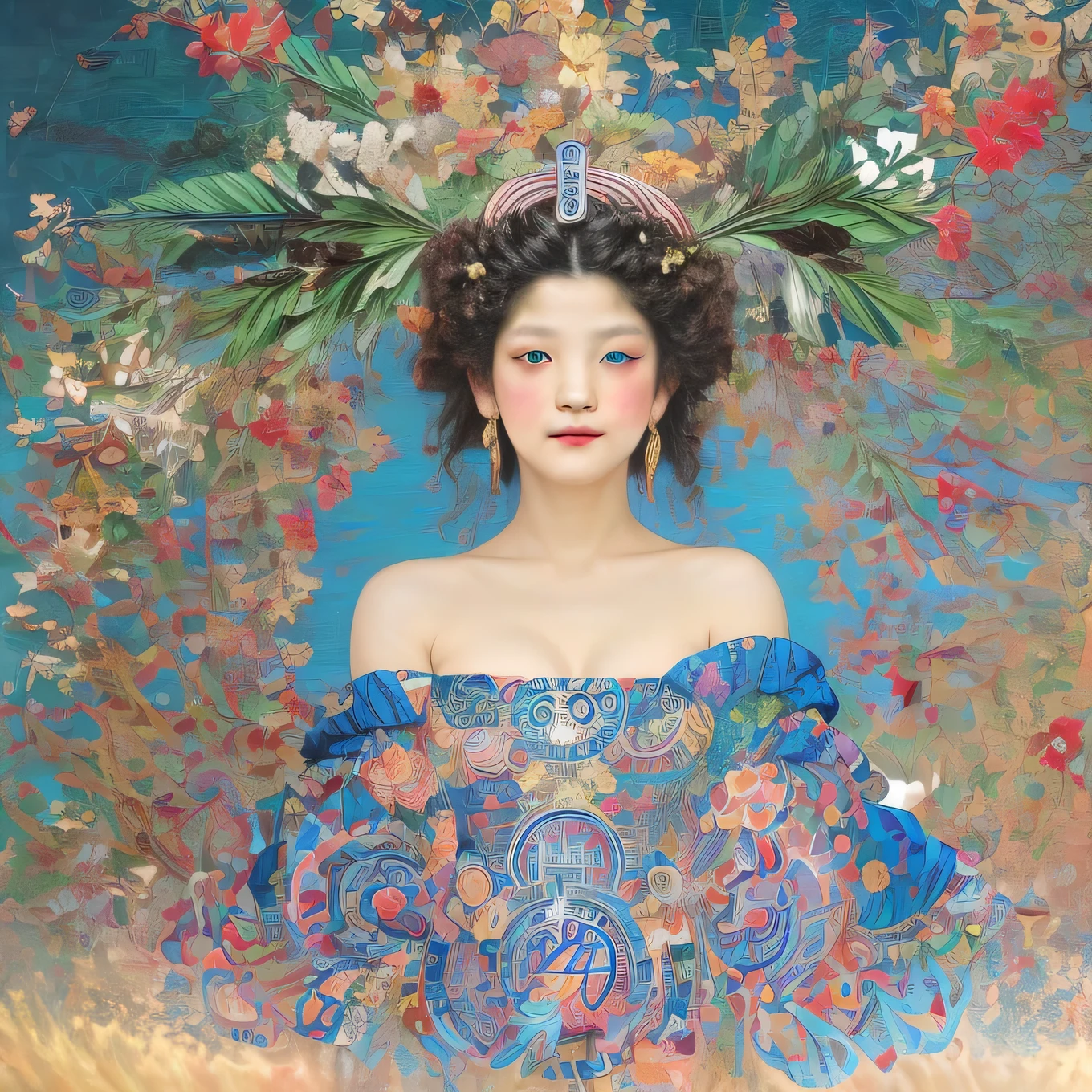 Greek Goddess 、 Alone, A look of compassion 、(znchn style:1.4)、 official 、masterpiece、 beautiful face、joy、joy、Abundant、(Space and Earth Backgrounds )、art、Awareness-raising、 Delicate colors 、 profile、 Delicate colors 、コンセプトart、Exquisite depiction。 Detailed and Exquisite Eyes 、artステーションでトレンド、 Joe Gonzalez 、znchn style、