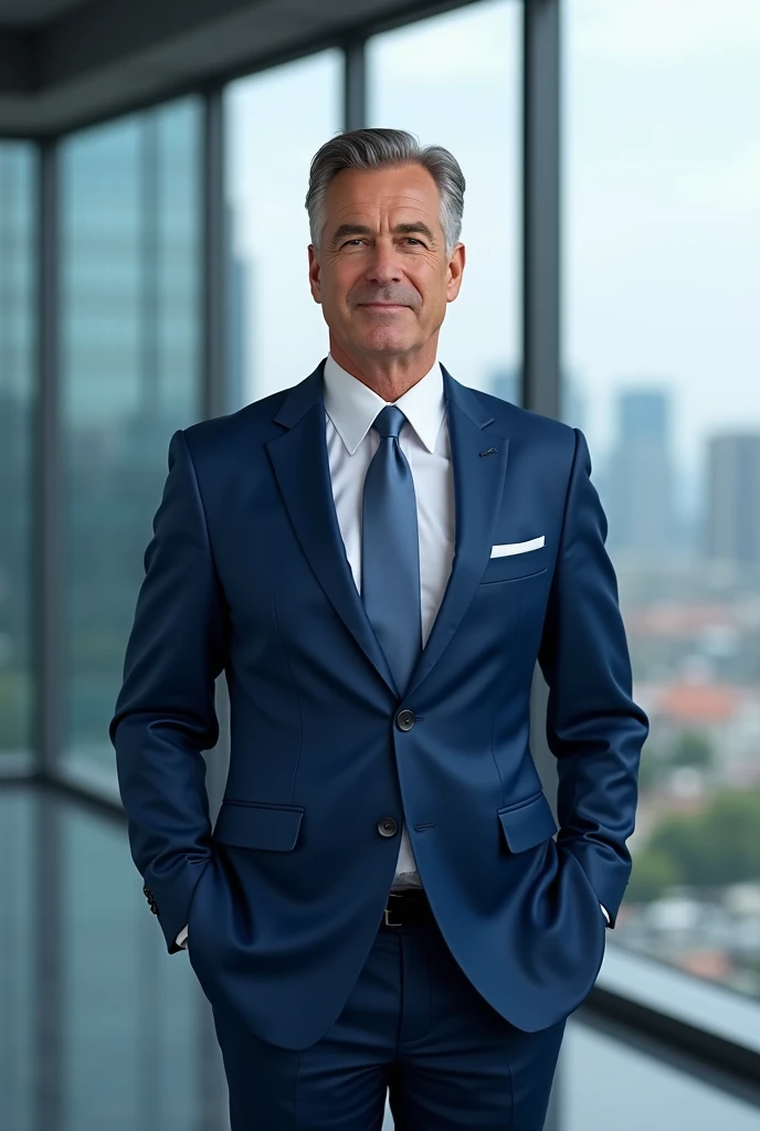 Man blue suit