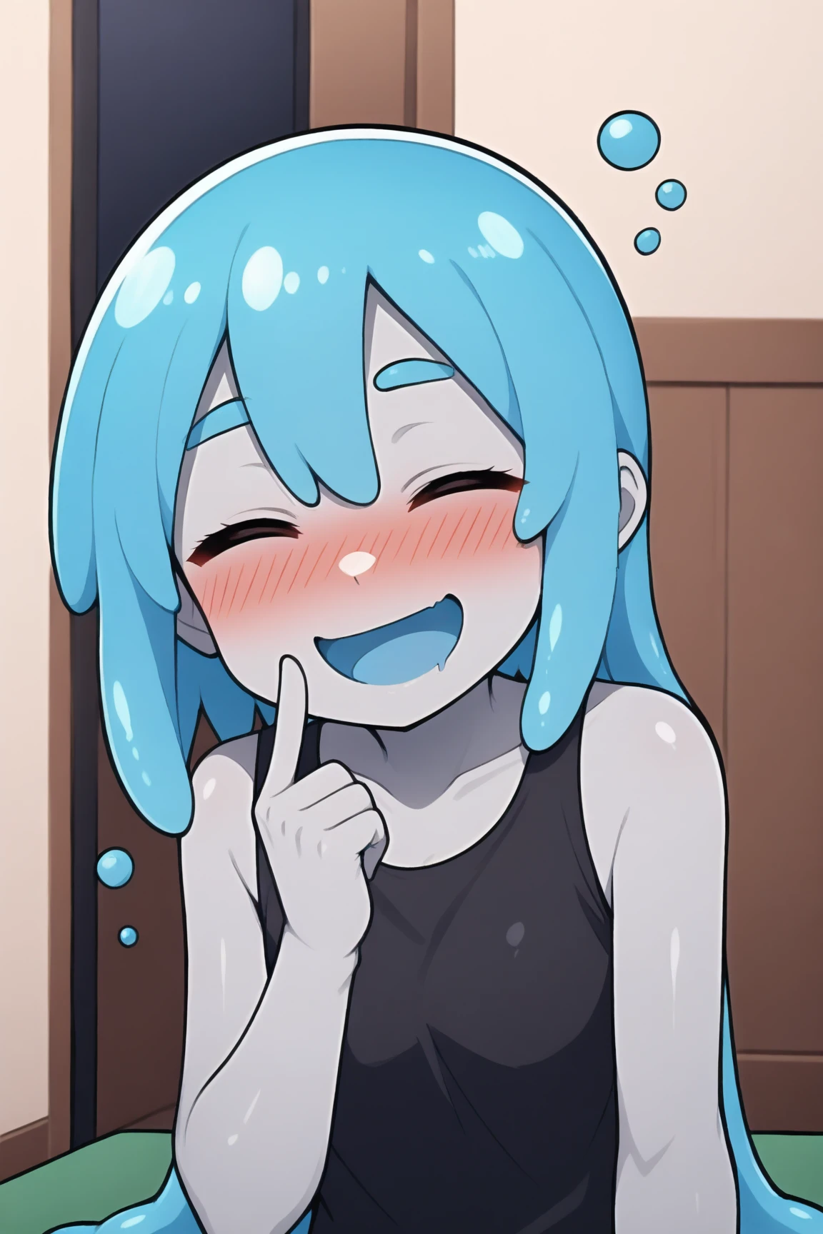 multiple female,Yui, slimey,Multiple slime conversion processes,sedan \(substance\), ((Blue skin:1.3)), (Very long blue hair:1.3), look at viewr,(fullnude:1.4),Colossal tits,Blushing face,Esbian,(hightquality,high-level image quality:1.2),face confused,The image is separated by a frame that is easy to see,(Beautiful red eyes with highlights 1.25),(Multiple human women being attacked by blue slime women shake their bodies violently and moan as they moan.々Multiple processes and different angles to transform your body into a blue slime woman:1.5),((Multiple human women being attacked by blue slime women shake their bodies violently and moan as they moan.々Different angles to transform your body into a blue slime woman:1.42)),(Cartoon-style screen separation:1.5),((Xu by blue slime liquid々The process by which hair and face are formed))
