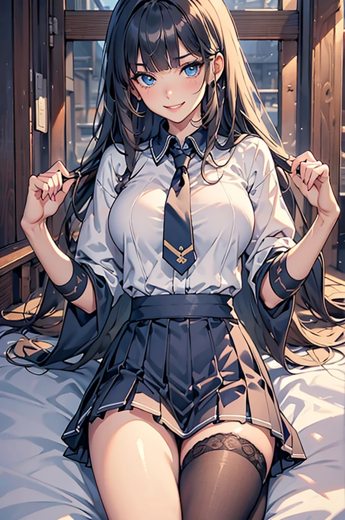 masterpiece, best quality, realistic, photorealistic, great lighting, ultra-detailed, dynamic angle, perfect face, (bright lighting:1.2),beautiful detailed eyes, extremely detailed face, perfect lighting,
1girl, darkbrown twintail hair, glasses, clothes about to come off,
high school uniform, pleated skirt, stockings, pumps shoes,
On all fours, butt facing, lift up one's skirt, campus,
sweaty, wet body, navel out, thighs out, buttocks, large breast, slim, slender, translucent, Embarrassed expression, blush, ((White panties, cameltoe)),
White panties, camel toe, spread legs, bare clothing, blushing, sweaty, transparent clothing