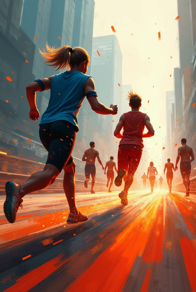 Special Effects:

Add subtle motion lines or streaks of light to convey energy and movement, making the poster feel dynamic and alive.
Include animated elements like sparkles or stars around the athletes and medals to symbolize their outstanding performances.